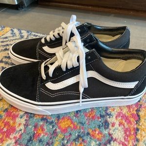 Brand new, never worn, in the box- black vans. Size 9